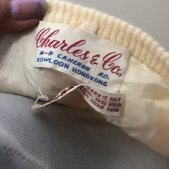 Charles & co white and orange floral pearl button up sweater size small - Picture 8 of 11